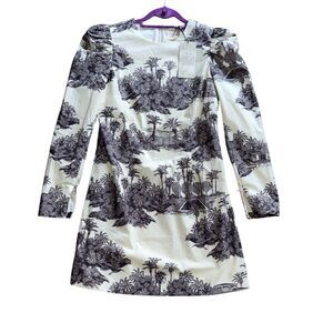 Tuckernuck India Hicks Domino Mini Dress Hibiscus Hill Toile Size Small